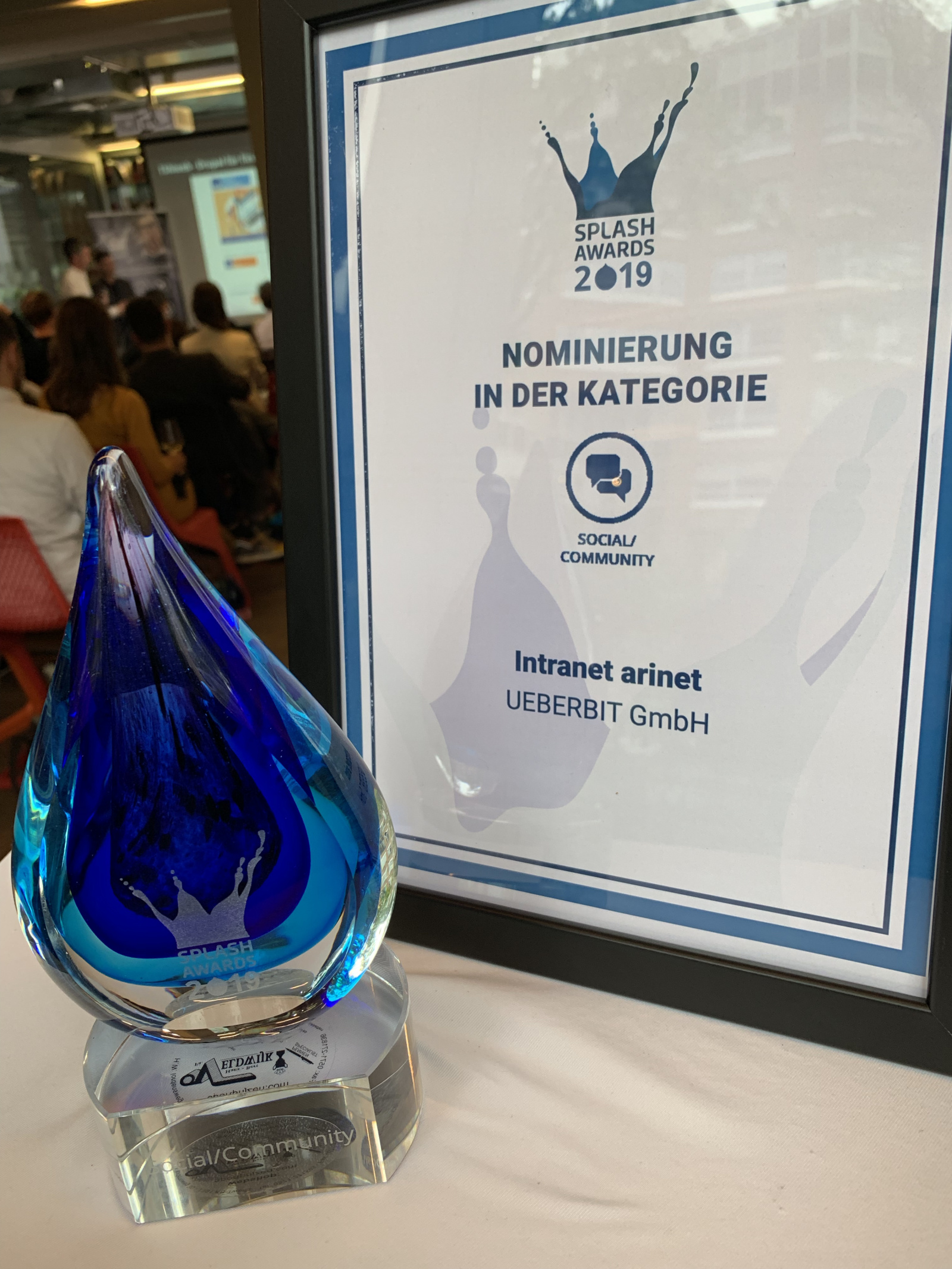 Splashaward Arinet Splash Award für arinet