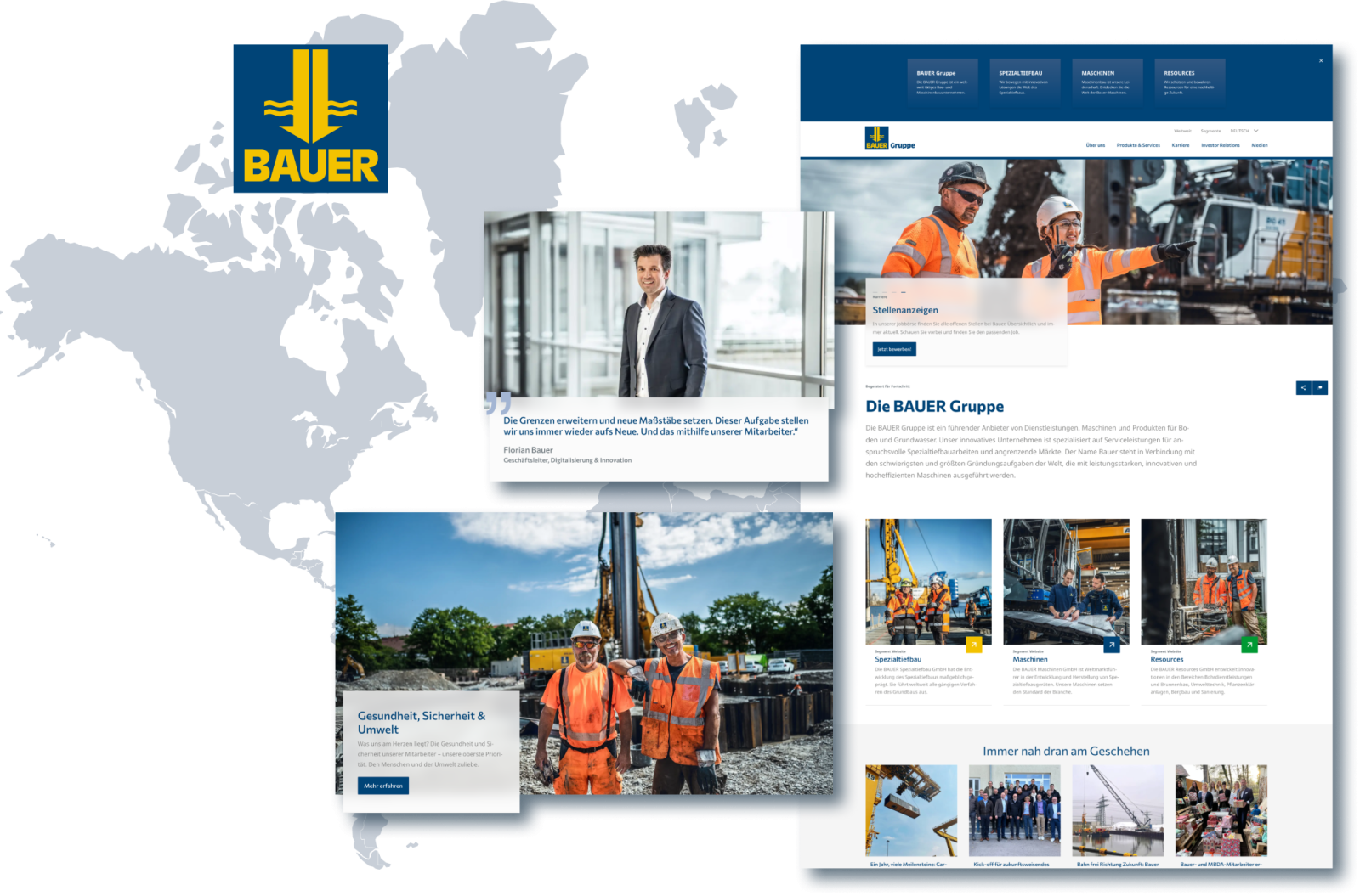 Web-Plattform der BAUER AG