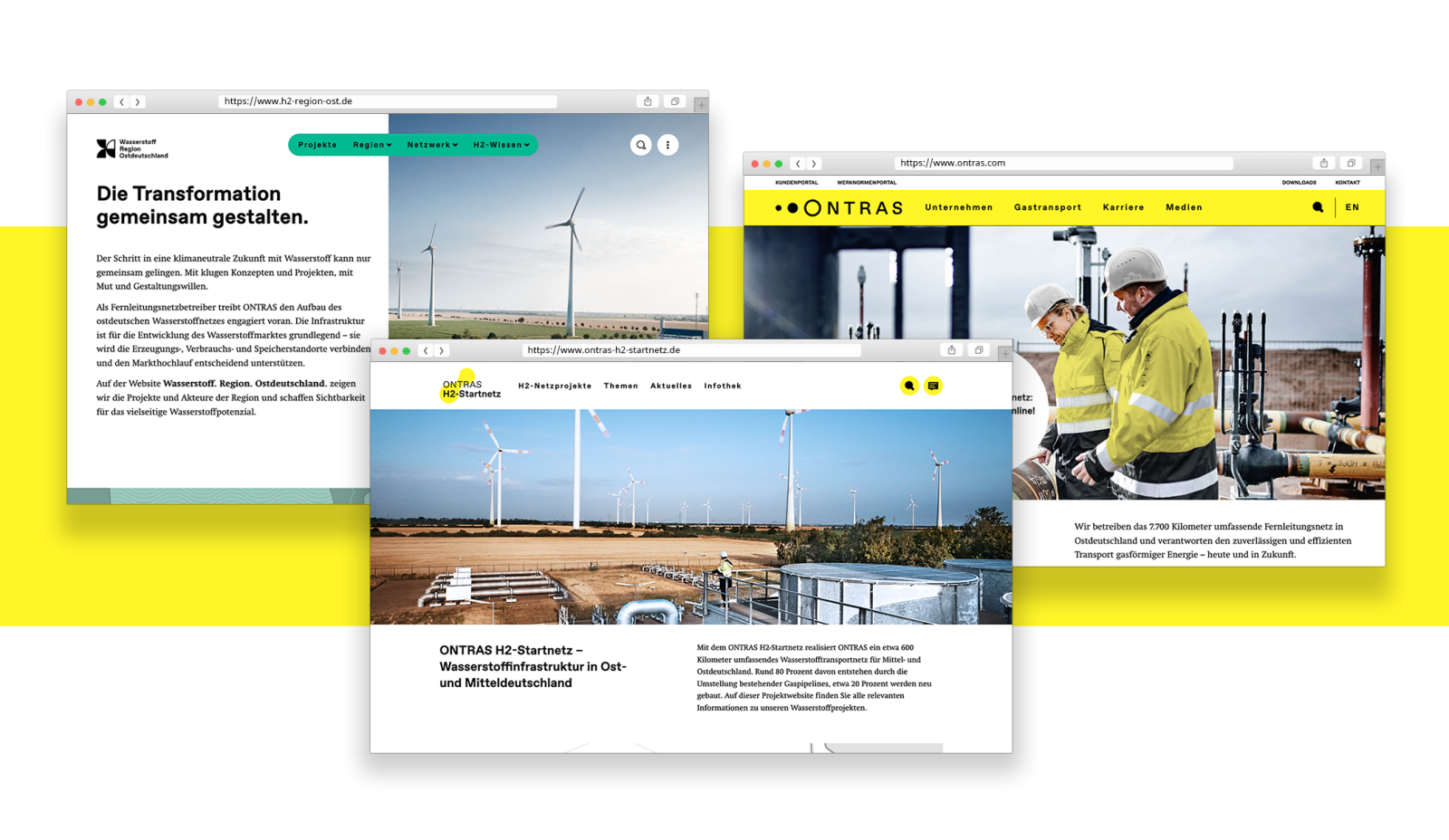Drei Websites Drei Websites