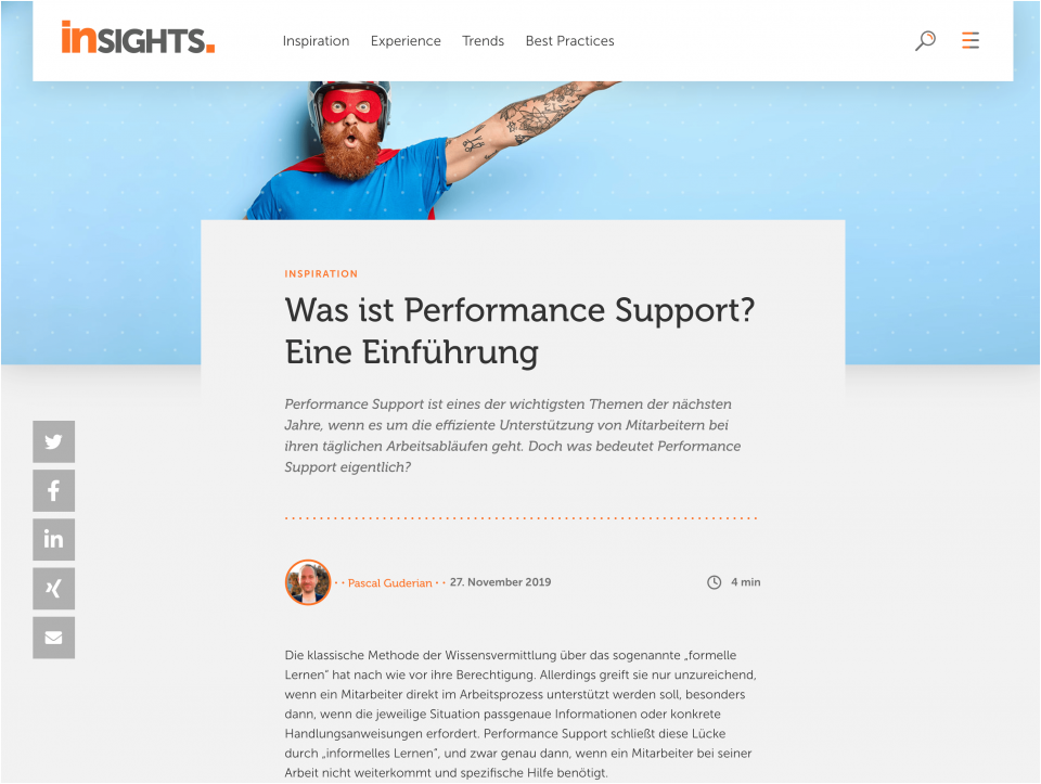 UX-Design des Online-Magazins "insights"