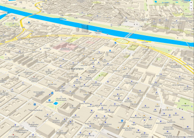 Kartenbeispiel Style OSM 3D