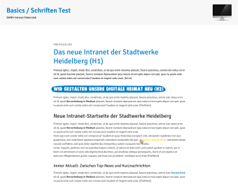 Intranet der Stadtwerke Heidelberg